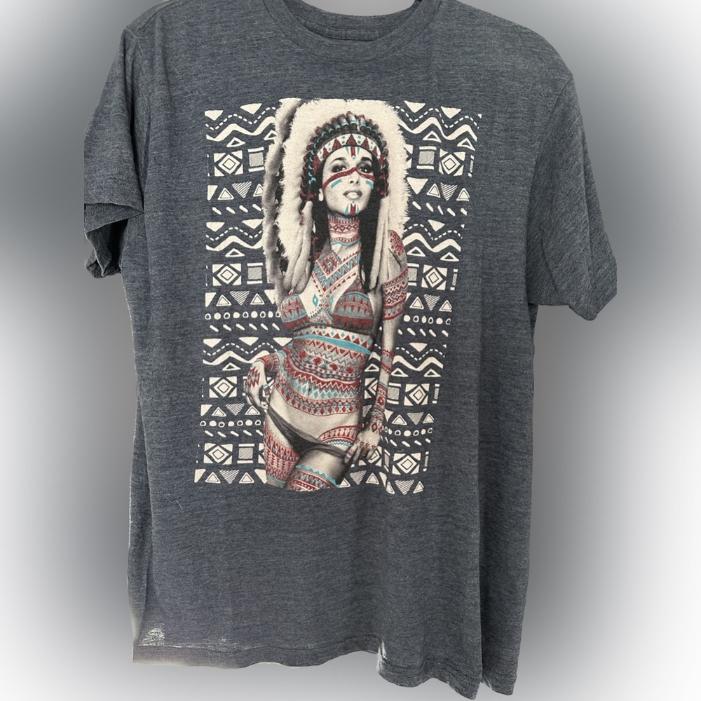 Riot Society Grey XL T-Shirt Hot Woman